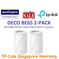 TP-LINK DECO BE65 2-Pack BE11000 Whole Home Mesh WiFi 7 System ( Pack of 2 ) - 3 Year Local TP-Link Warranty