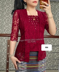 KEBAYA DF ATASAN SEMI PRANCIS/BLUS SEMI RENDA/BAJU KEBAYA WANITA KEKINIAN/KEBAYA PESTA VIRAL 2023