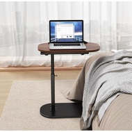 Adjustable Height C Shaped Side Table, 360°Swivel & Flip Top C Shaped End Table for Couch
