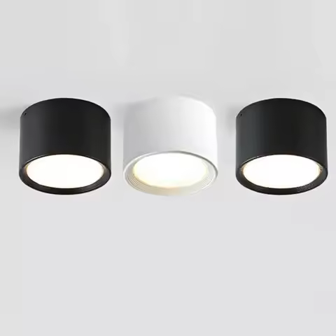 Nordic Modern Surface Mounted Downlight LED Ceiling Light Spotlight Three Light Color Conversion LED