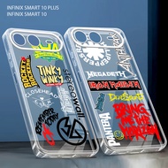 Softcase hp for Infinix Smart 10 plus Latest 2025 Clear Glossy Metal Phone Case - YM16