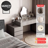 SANCY 130cm/170cm Modern Minimalist Dressing Table With Side Cabinet Without Mirror Bedside Makeup D