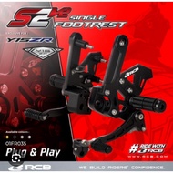 RCB RACING BOY FOOTREST RACING SINGLE SET S2-V2 TITANIUM FOR YAMAHA Y15ZR /Y16ZR.