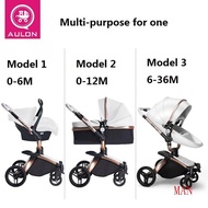 Kereta Bayi Fast Shipping Free Shipping Aulon Luxury Baby Stroller 3 in 1 High Land-Scape Fashion Ca