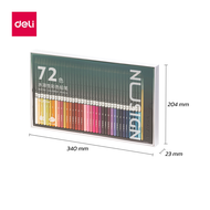 [ของขวัญฟรี] Deli สีไม้ สีไม้ระบายน้ำ ดินสอสี สีระบายน้ำ 1 กล่อง 48in1 72in1 พู่กัน 1 ชิ้น วาดภาพระบายสี  สีเข้มสดใสงานศิลปะ  Coloured Pencil