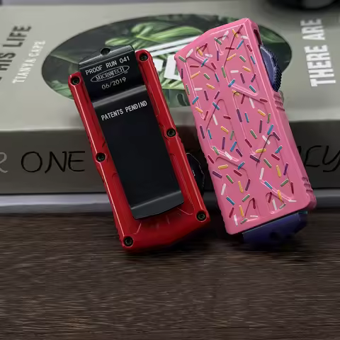 Mini Exocet Donut Knife, OTF Technology Multi-Function Knife, D2 Blade, Pocket Knife, Outdoor Campin