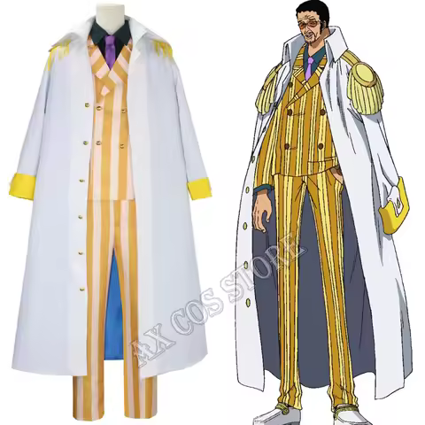 Borsalino Kizaru Cosplay Anime Borsalino Cosplay Costume Admiral Kizaru Cloak Uniform Halloween Cost