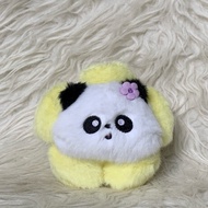 GANTUNGAN ORIGINAL BEIJING Panda Flower Fluffy Plush Keychain