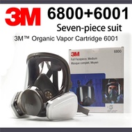 3M หน้ากากกันแก๊สเต็มหน้า6800 + 6001,หน้ากากกันแก๊สหน้ากากป้องกันหายใจสะดวกหน้ากากควัน