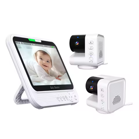 7Inch Screen PTZ Long Distance Digital Baby Monitor Temperature Monitoring Lullaby Babysitter Nanny 