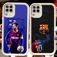 H32 Barcelona Messi White Casing for Samsung A12 J7 A22 F04 A04E J2 Prime A04 A06 M04 A05 Pro 5G A07