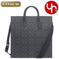 コーチ COACH バッグ ショルダーバッグ FCR314 CR314 チャコール×ブラック ディラン コーテッド キャンバス レザー トート36 アウトレット メンズ レディース