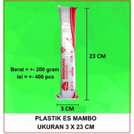 Plastik Es Mambo Polos 3 x 23 cm 200 gram - Plastik Es Mambo Viral