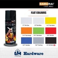 SAMURAI Spray Paint 400ml (Matte) Flat Colour Clear White Yellow Orange Red Blue Grey Black F1*F2*F1