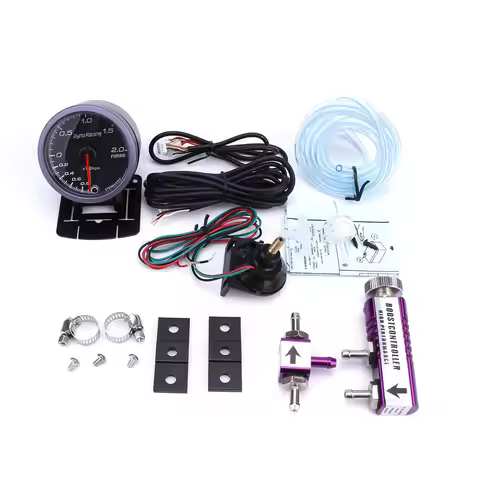 Adjustable Turbo Boost Controller Kit 1-30 PSI 60MM Car Turbo Boost gauge 2BAR
