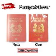 [SG Stocks]Passport Cover Waterproof Dustproof Protection PVC Clear n Matte Card Holder  card slot