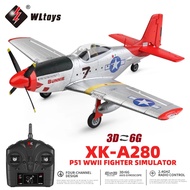 WLtoys XK A280 Larger RC Plane 2.4G 4CH 3D 6G Mode Aircraft P51 Fighter Simulator with LED Searchlig