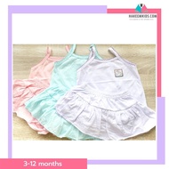 SET BABY GIRL CLOTHING EYELET BABY BAJU LUBANG NEWBORN SINGLET TALI COTTON