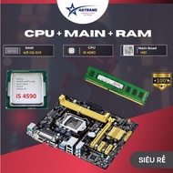Combo i5 4570 / 4590 + H81 + Ram 8Gb bus 1600 brands Gigabyte, MSI, ASUS, Samsung like new