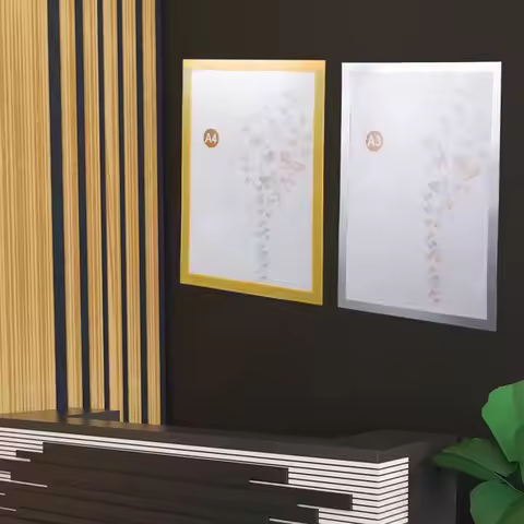 A3 A4 Magnetic Photo Frame Magnetic Display Board Self Adhesive Soft Picture Frames Document Canvas