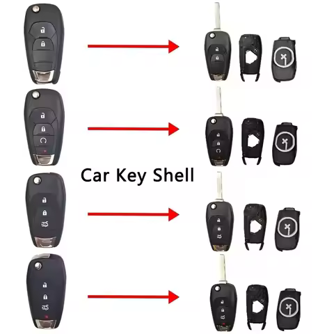 2/3/4 Buttons Flip Car Key Shell Case For Chevrolet Cruze Avo Trax Onix Tracker Spark XL7 XL8 Trailb