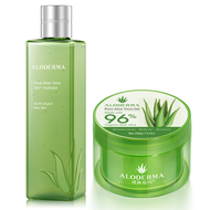 Aloderma Aloe Vera Gel Nourishing After Sun Repair Skin Care Products Two-piece Set(200g Gel+240ml Aloe Vera Skin Hydrator)