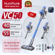 Honiture VC50 Cordless Vacuum Cleaner 40Kpa 450W Handheld Vacuum Wireless Vacuum Household Stick Vacuum Cleaner with Auto Mode Docking Station for Pet Hair Carpet 2024 airbot