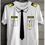 CAPTAIN T-SHIRT CAPTAIN T-SHIRT SAILOR T-SHIRT SAILING T-SHIRT PILOT EPAULETTE EPOLETS T-SHIRT BAR C