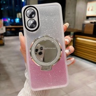 Đối Với Oppo A60 4G A 60 A60 2024 Gương giá đỡ vòng vỏ điện thoại Long lanh sang trọng Bling Ốp điện