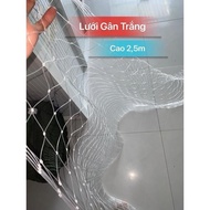 Combo 5m - White ribbed net, pull net, super durable trellis net, 2.5m wide (Unit price 1m to) Mesh 