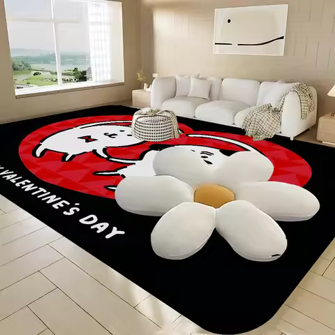Cartoon J-Joke Cute Bear Floor Mat INS Style Soft Bedroom Floor House Laundry Room Mat Anti-skid Bed
