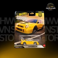 Hotwheels Premium Subaru Impreza WRX yellow model car