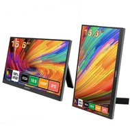 Anmite 15.6 inch Portable Touch Screen Monitor Compatible with Laptop Second Screen Gaming Extension