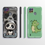 ITEL A57 A57 Pro A611W Case Cute Dinosaur Pattern Cover Straight Edge Soft Silicone Phone Case ITEL A57 A57 Pro Casing
