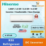 (FREE SHIPPING) Hisense 4⭐️ KAGS2 Series / CBGS Series R32 Standard Inverter Air Conditioner 1.0hp-2