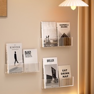 Transparent children's picture book wall storage bookshelf, PET wall-mounted magazine wall display shelf, multi-functional bookshelf