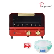 La gourmet E-Healthy Electric Oven 12L Imperial Red (EO12RD) (Free Pureglas 0.95L Round Container worth RM69.90)