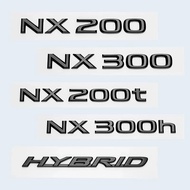 Glossy Black ABS Letters NX200 NX300 NX200t NX300h HYBRID Emblem For Lexus Car Trunk Logo Sticker Ba