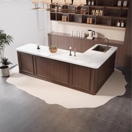 Retro coffee shop cashier counter, bar counter, integrated beverage bar workbench, flower shop fruit