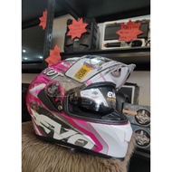 EVO GT-PRO RIOT FULL FACE HELMET (PINK) with EXTRA LENS and FREEBIES