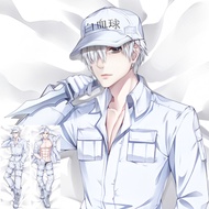60x180cm Anime Cells At Work Code Black White Blood Cell Leukocyte WBC Cosplay Hugging Body Pillow C