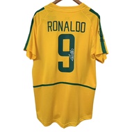 france jersey barcelona jersey Jersi tandatangan retro Brazil 2002 Ronaldo lengan pendek socer jerse