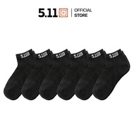 5.11 Tactical - PT-R Basic Ankle Socks (6-Pack) ถุงเท้ากีฬาข้อสั้น 6 แพ็ค ป้องกันกลิ่น และดูดซับความ