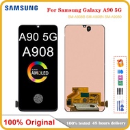 Original AMOLED For Samsung Galaxy A90 5G A908B A908N A9080 LCD Display Touch Screen Digitizer For G