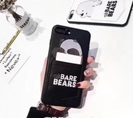 We Bare Bears Leather iPhone XR Xs Max 6 6s plus 7 8 plus case Phone Case Back Cover Protector Ice B