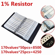 170values*50pcs/25pcs 8500pcs 4250pcs 0R~10M 1206 1% Resistor Sample Book SMD Assorted Kit 10K 100K 