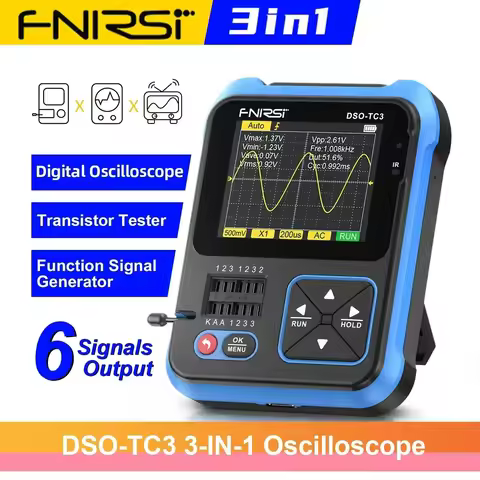 FNIRSI Digital Oscilloscope DSO-TC3 Function Signal Generator Transistor DSO TC3 Multifunction Elect
