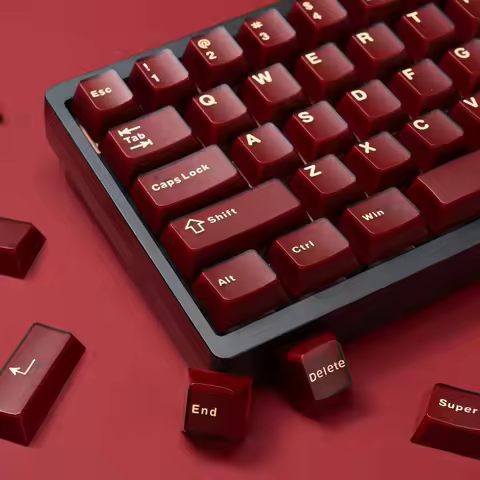 118 Keys Pyga Red Double Shot Translucent Keycaps Cherry Profile Semitransparent ABS Keycaps for Che