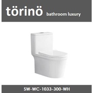 torino  WC 1033 One Piece  Siphonic Water Closet 300mm 12 Inch S-Trap Toilet Bowl (Jamban) 马桶