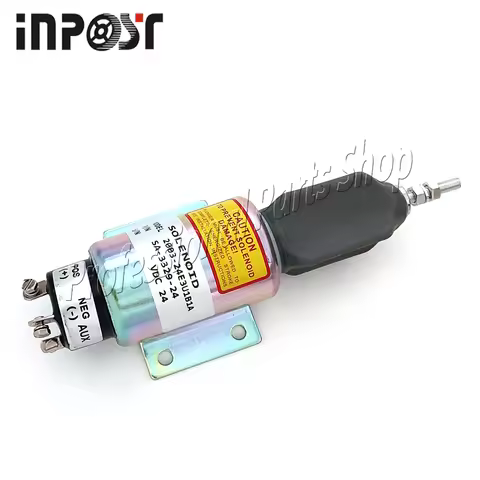 New 24V SA-3329-24 2003-24E3U1B1A Fuel Shutoff Stop Solenoid for Woodward 3-Terminal
